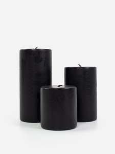 Candles: Wide Black Pillar Candle