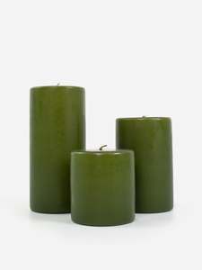 Candles: Wide Olive Pillar Candle