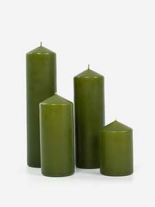 Candles: Slim Olive Pillar Candle