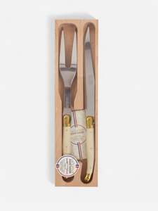 Laguiole Ivory & Brass Carving Set