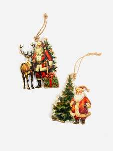 Vintage Santa & Tree Hanger