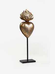 Christmas: Milagro Heart Decor on Black Base