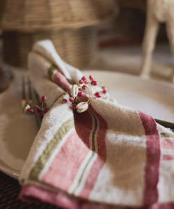 Beaded Red Napkin Ring
