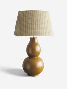 Table Lamps: Curvo Ochre Lamp