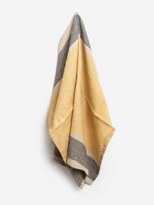 Tea Towels Aprons Wash Cloths: Striped Sides Curry Tea Towel