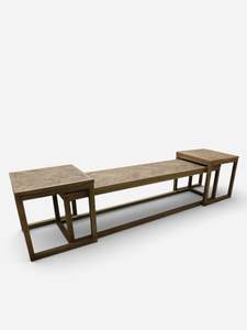 Harvest Oak Nesting Bench