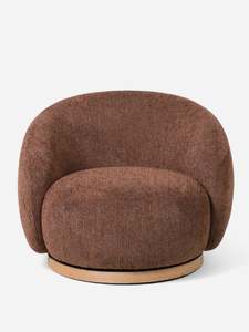 Lounge Chairs: Miami Tobacco Swivel Chair
