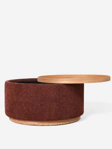 Coffee Tables: Miami Burnt Ochre Tray Ottoman