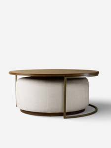 Coffee Tables: Edison Coffee Table Ottoman