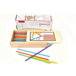 Paper Craft Wooden Toys: Playing sticks set (143) - block &amp. Building sets - creative play wooden toys