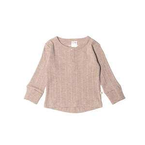 Woolbabe Organic Cotton/Merino Long Sleeve Henley Top
