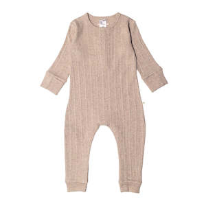 Woolbabe Organic Cotton/Merino Long Sleeve Henley Suit