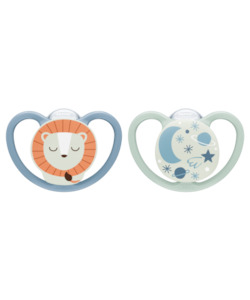 Nuk: NUK Space Night Silicone Soother - 2 pack