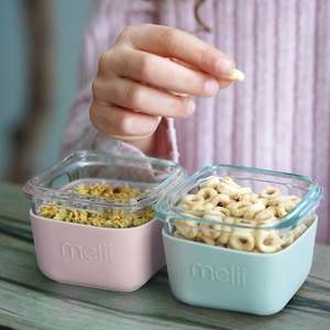 Melii: Melii Glass Containers with Silicone Sleeve - 3 pack