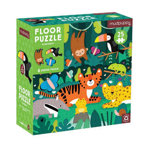 Wooden Puzzles: Mudpuppy Rainforest 25 piece Floor Puzzle