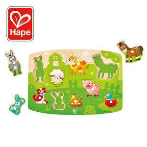 Hape Peg Board Puzzles - Farmyard Animals
