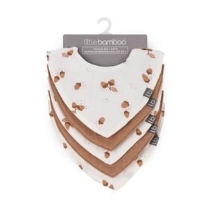Teething: Little Bamboo Muslin Bibs - 5 pack