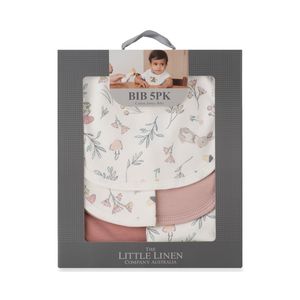 Teething: Little Linen Jersey Bibs - 5 pack