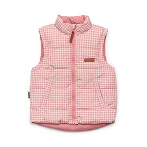 Crywolf Reversible Eco Vest - Rose Gingham