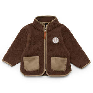 Winter Warmers: Crywolf Baby Sherpa Jacket - Pinecone