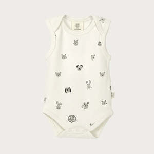 Babu: BaBu Singlet Bodysuit - Fingerprint Friends