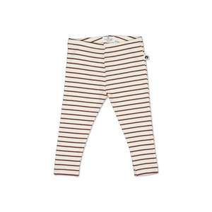 Leggings: Burrow & Be Rib Leggings - Russet Stripe