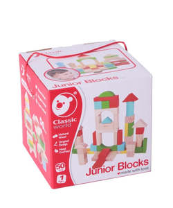 Classic World Wooden Building Blocks - 50pcs