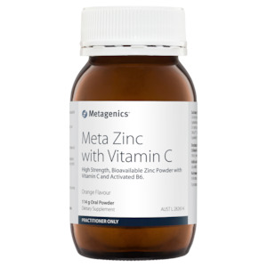 Immune Health Practitioner Exclusive: Metagenics Meta Zinc With Vitamin C Orange Flavour 114g