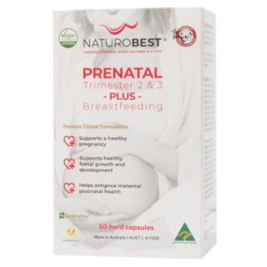 Preconception Pregnancy Practitioner Exclusive: NaturoBest Prenatal Trimester 2 & 3 Plus Breastfeeding