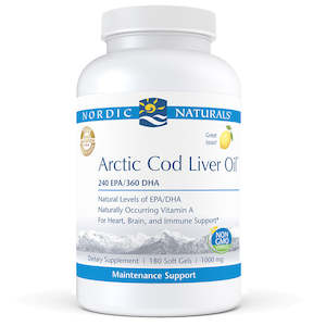 Omega 3: Nordic Naturals Arctic Cod Liver Oil 180s
