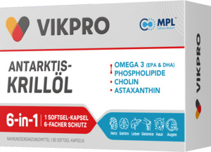 Healthy Skin: VIKPRO Antarctic KRILL OIL | 60 Softgels