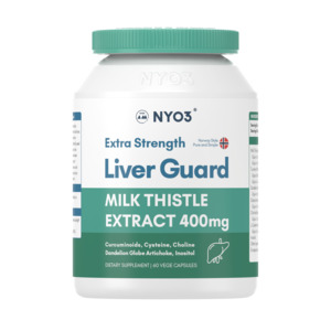 Healthy Skin: NYO3 Extra Strength Liver Guard Milk Thistle Extract 649mg 60 Veg Capsules