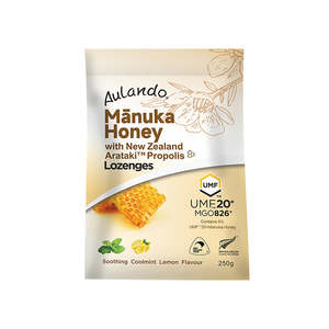 Aulando® Manuka Honey Lozenges with New Zealand Arataki Propolis, Lemon + Kiwif&hellip;