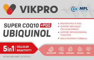 VIKPRO SUPER CoQ10 + PQQ UBIQUINOL (60s)