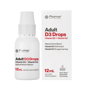 Phatma® New Zealand Adult D3 Drops | Vitamin D3 + K2 | 12mL