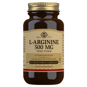 Fat Metabolism: Solgar L-Arginine 500mg 50 Vege Capsules