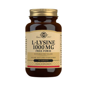 Solgar L-Lysine 1000mg 50 Vege Capsules