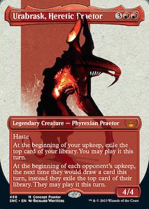 Phyrexia All Will Be One: Urabrask, Heretic Praetor (Borderless Concept Praetors) [Phyrexia: All Will Be One]
