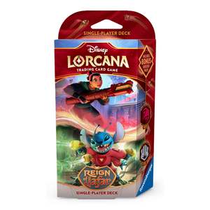 Get Started Disney Lorcana Tcg: Reign of Jafar - Single-Player Deck (Ruby / Steel)