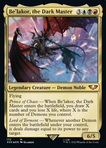 Mtg Singles Instock: Be'lakor, the Dark Master [Warhammer 40,000]