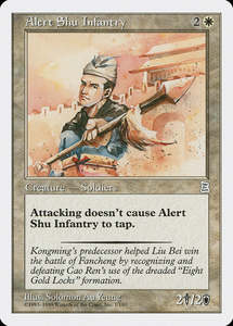 Mtg Singles Instock: Alert Shu Infantry [Portal Three Kingdoms]