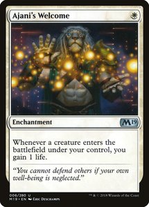 Mtg Singles Instock: Ajani's Welcome [Core Set 2019]