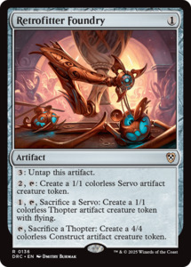 Mtg Singles Instock: Retrofitter Foundry [Aetherdrift Commander]