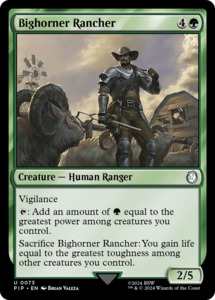 Mtg Singles Instock: Bighorner Rancher [Fallout]