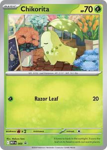 Pokemon Singles Instock: Chikorita (069) (Cosmos Holo) [Mega Evolution Promo]