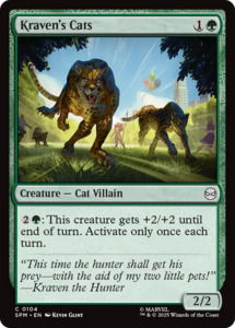 Mtg Singles Instock: Kraven's Cats [Marvel's Spider-Man]