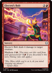 Mtg Singles Instock: Electro's Bolt [Marvel's Spider-Man]