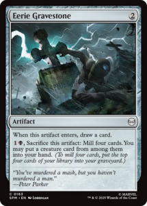 Mtg Singles Instock: Eerie Gravestone [Marvel's Spider-Man]