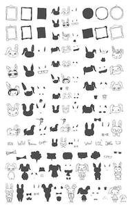 Hipster Bunnies CjSH65 *CLEARANCE*