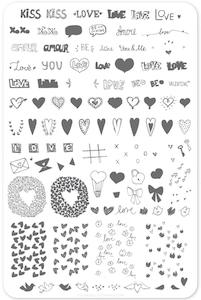 Large Stamping Plates: LoVe Notes CjSV12 *CLEARANCE*